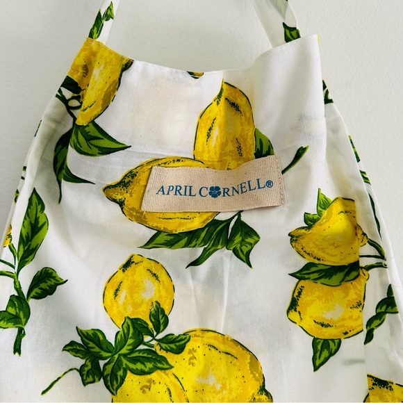 New April Cornell Lemon 100% Cotton Tote Bag - Picture 3 of 9